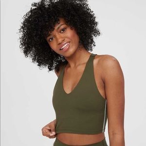 NWOT aerie olive green sports bra